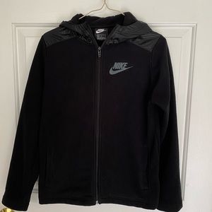 Youth L Nike fleece full zip hooded jacket
